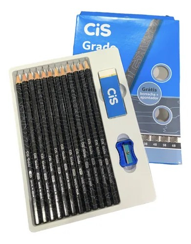 KIT LÁPIS DE ESCREVER TÉCNICO - GRADE - GRADUADO DIVERSO CIS 12 UNIDADES
