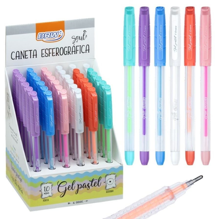 CANETA GEL PASTEL BRW - 1.0MM