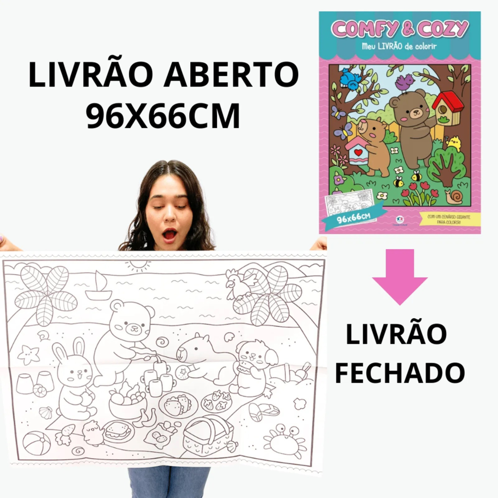 LIVRÃO de Colorir Comfy and Cozy G - CIRANDA