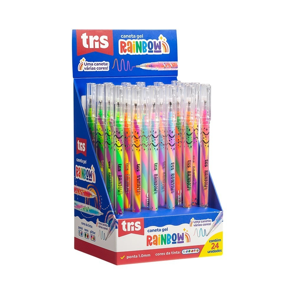 CANETA GEL TRIS RAINBOW 1.0