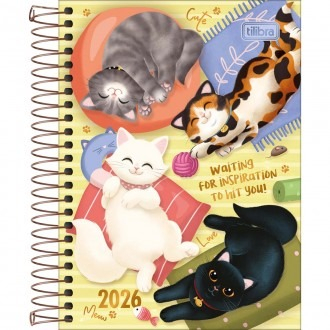 AGENDA ESPIRAL - PURRFECT CATS M3 (TILIBRA) 2026