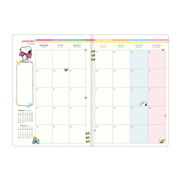 PLANNER GRAMPEADO - SNOOPY M7 (TILIBRA) 2026