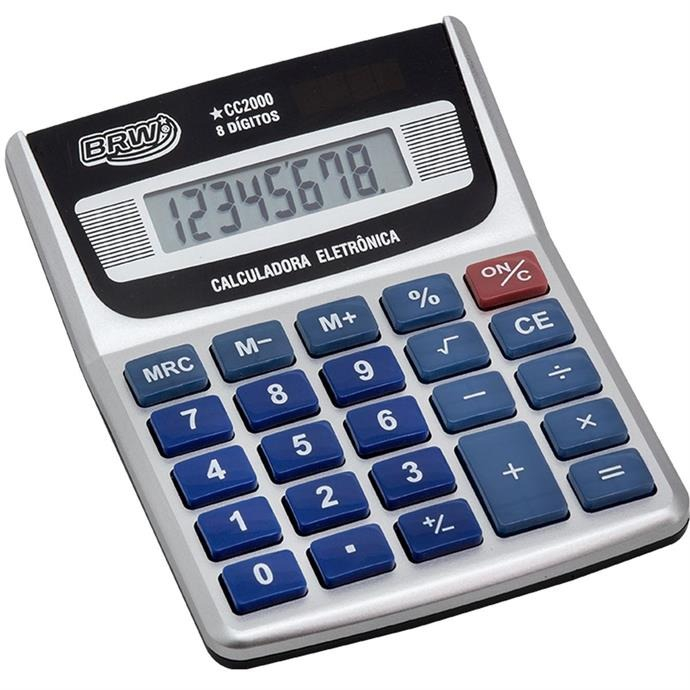 CALCULADORA DE MESA 8 DIG. 12,5X9,7X3,1CM PRATA - BRW