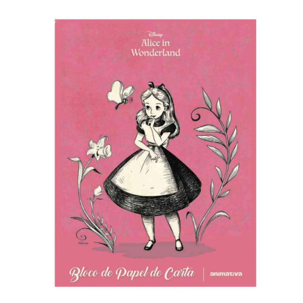 BLOCO DE PAPEL DE CARTA 48F - ALICE NO PAÍS DAS MARAVILHAS