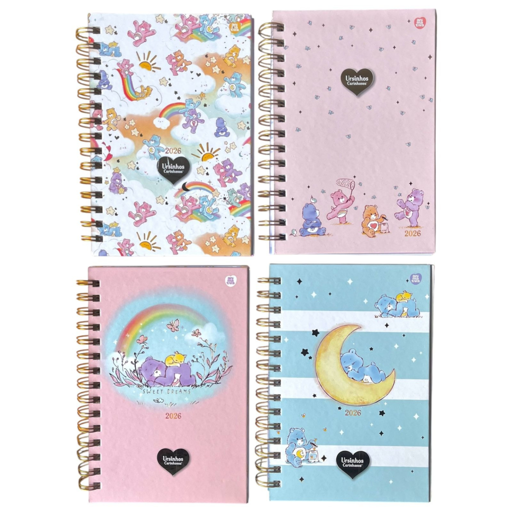 CADERNO ESPIRAL COLEGIAL 1M 80F - URSINHOS CARINHOSOS