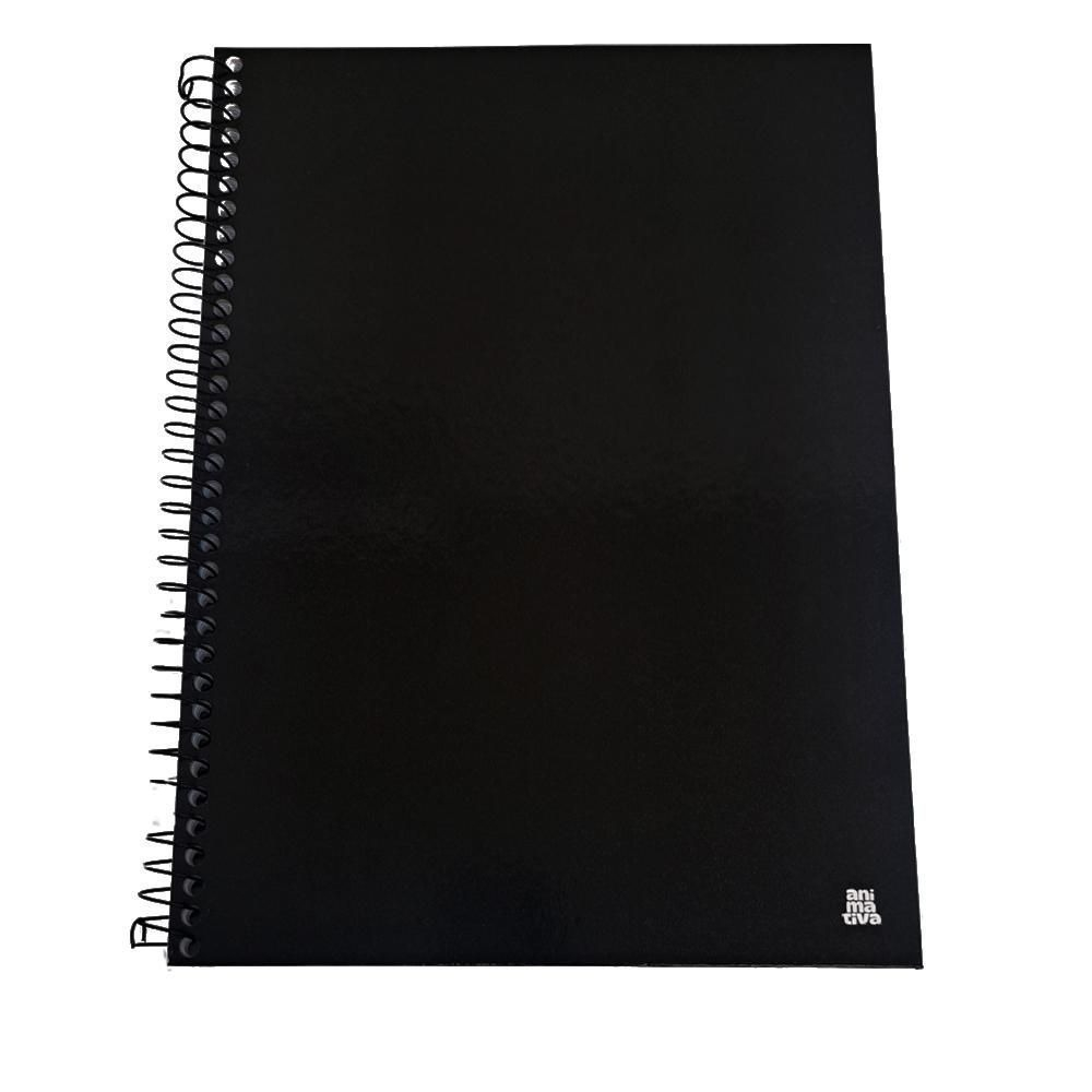 CADERNO UNIVERSITÁRIO 10M 140F - KBOM BLACK