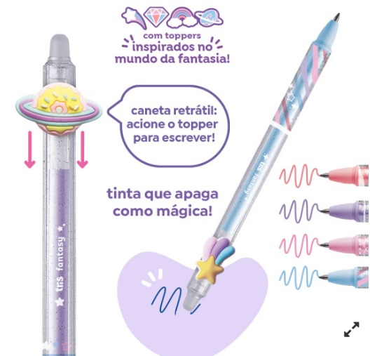 CANETA GEL APAGÁVEL TRIS HOLIC FANTASY