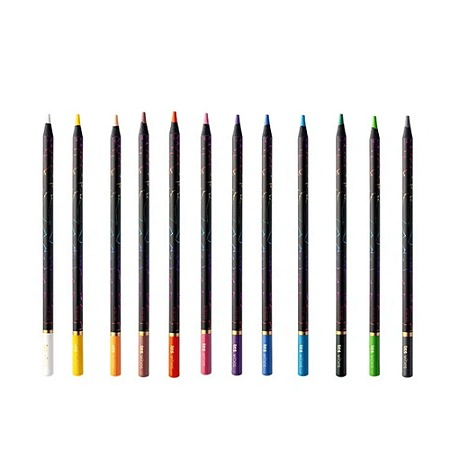 LÁPIS DE COR TRIS VIBES NOTURNA - 12 CORES