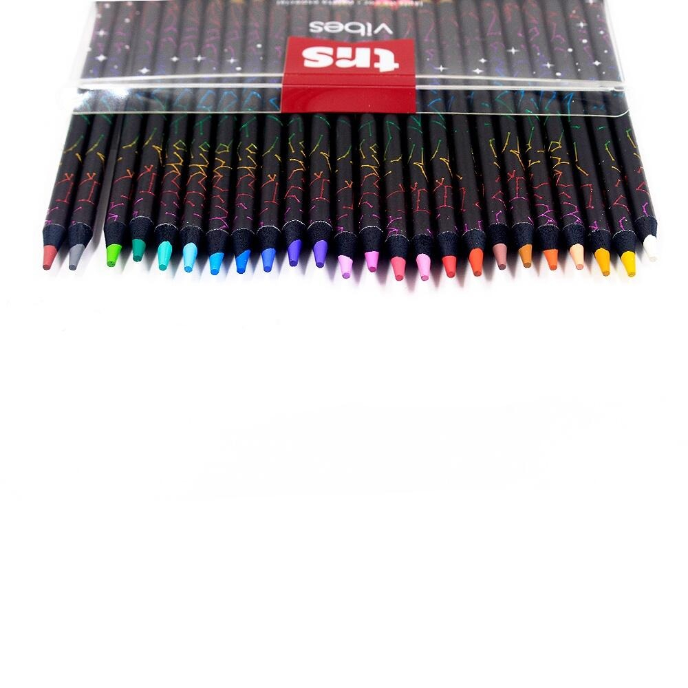 LÁPIS DE COR TRIS VIBES NOTURNA - 24 CORES