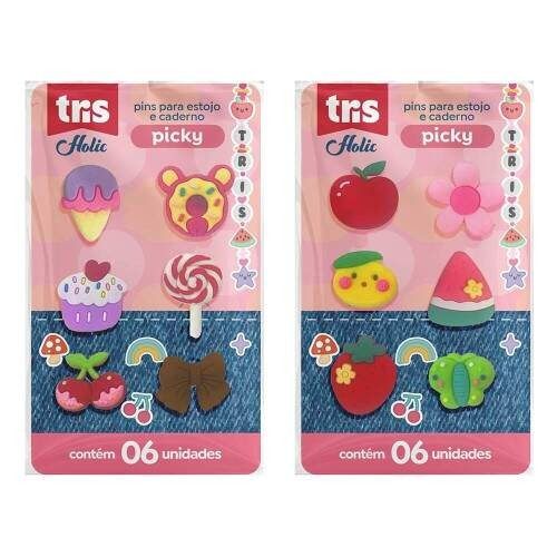 PINS TRIS HOLIC PICKY (CARTELA COM 6 UN)