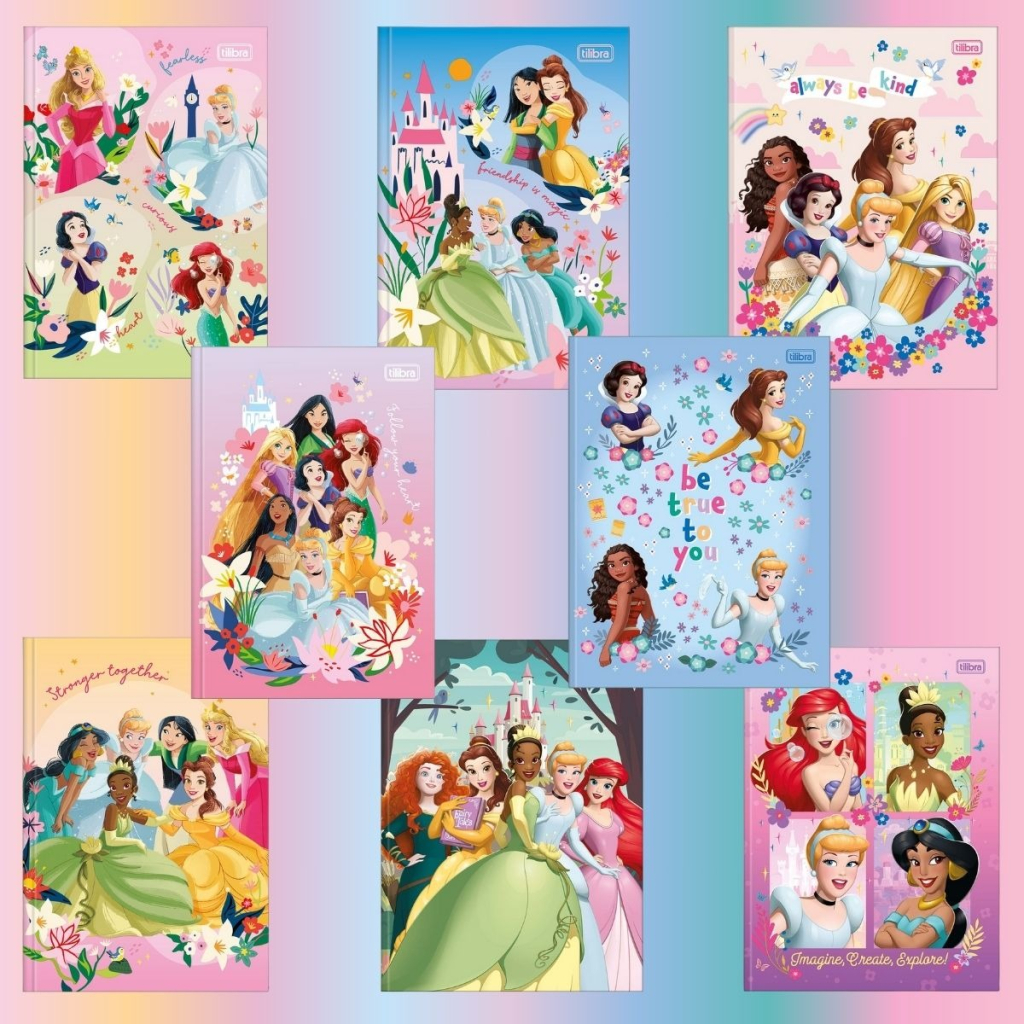 CADERNO BROCHURA 1/1 PRINCESAS 48F