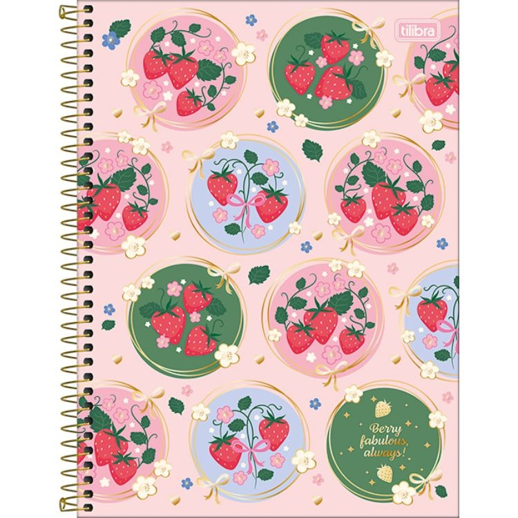CADERNO UNIVERSITARIO BE BERRY 1M 80F