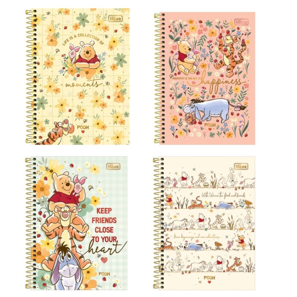 CADERNO UNIVERSITÁRIO POOH 1M 80F
