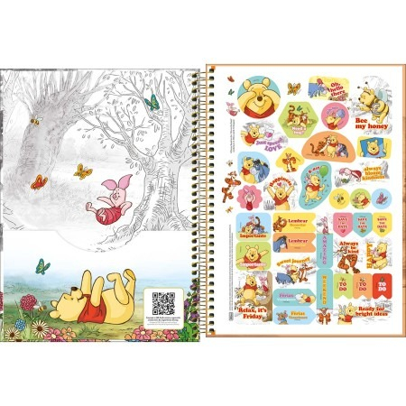 CADERNO UNIVERSITÁRIO POOH CORE 1M 80F