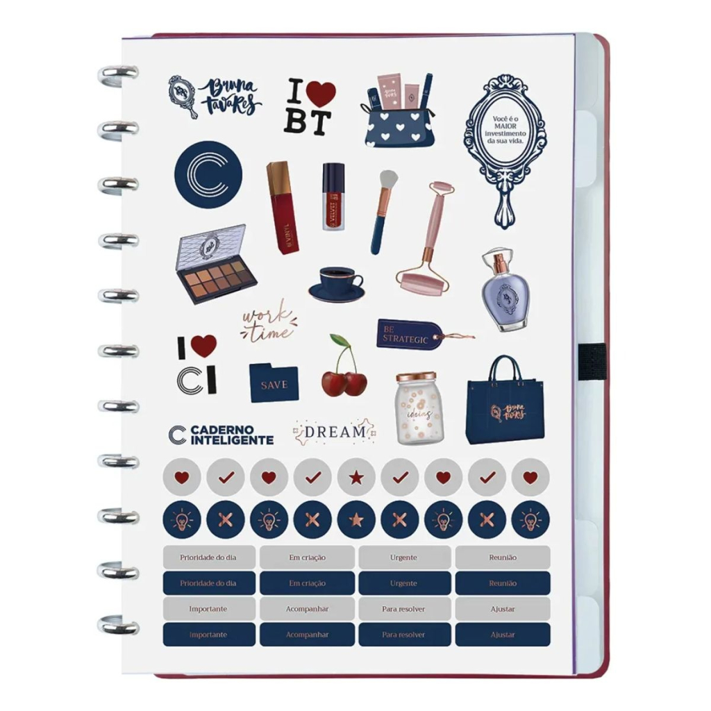 CADERNO INTELIGENTE BRUNA TAVARES CHERRY - MEDIO