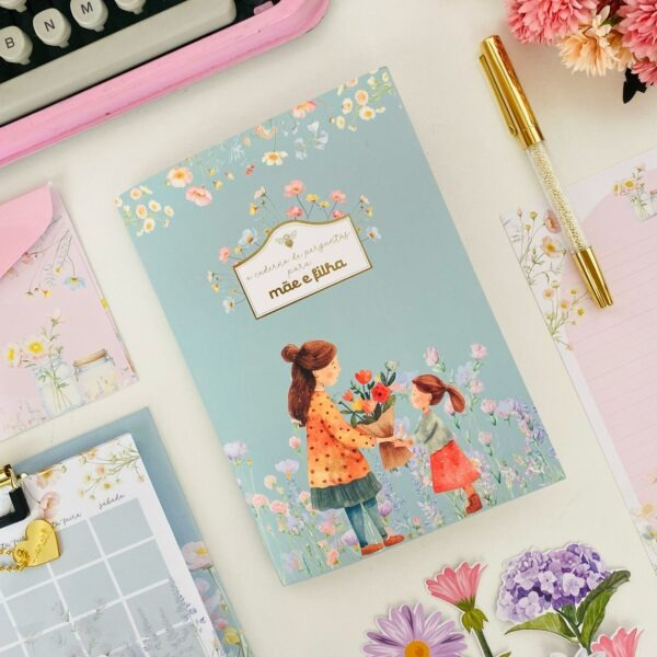 Caderno de Perguntas Mae e Filha 36 Paginas 21x15 cm