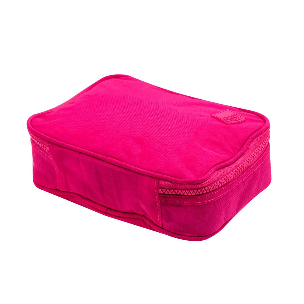 ESTOJO 100 PENS - NYLON - 1 ZIPER - PINK