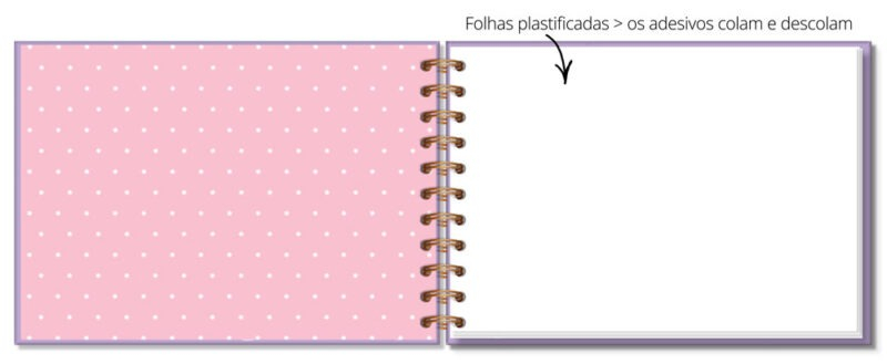 Caderno para adesivos Vida feliz