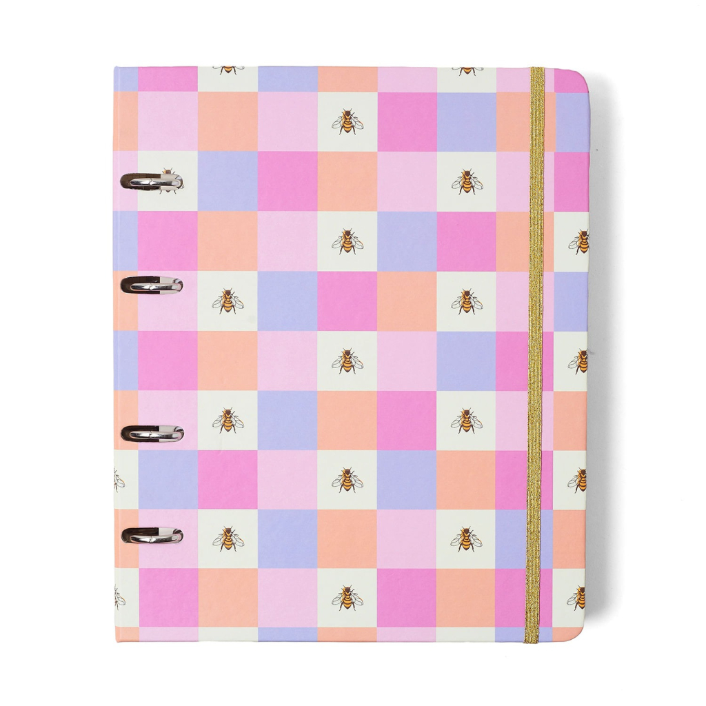 CADERNO CRIATIVO ARGOLADO MELISSA PAUTADO 17X24 CASINHA DAS ABELHAS