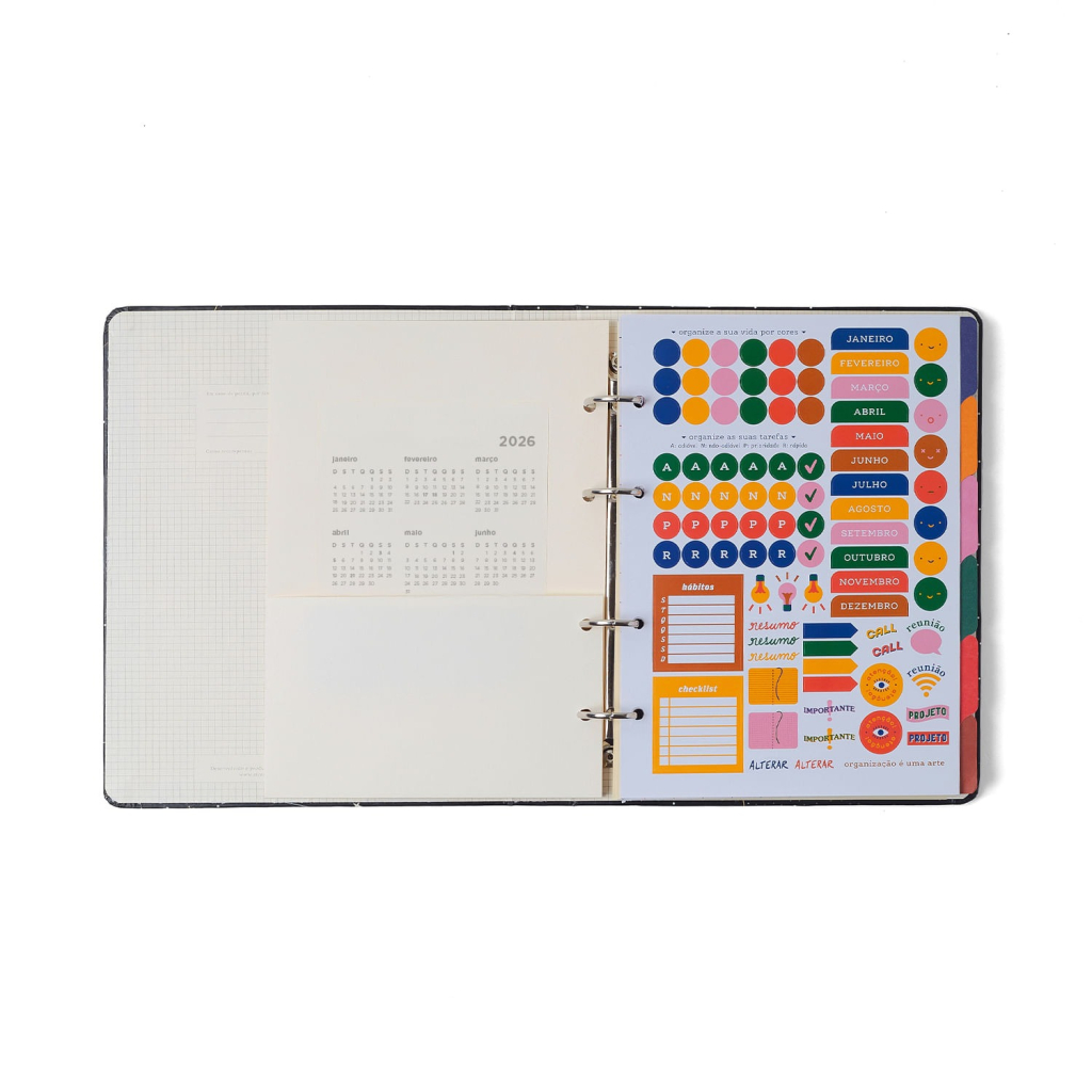 CADERNO CRIATIVO ARGOLADO ORIGENS PAUTADO 17X24 AQUA AZUL