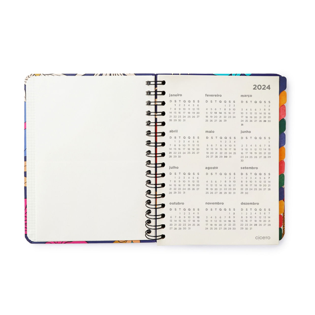 PLANNER PERMANENTE WIRE-O BOSSA NOVA SEMANAL NOTAS A5 BOEMIA