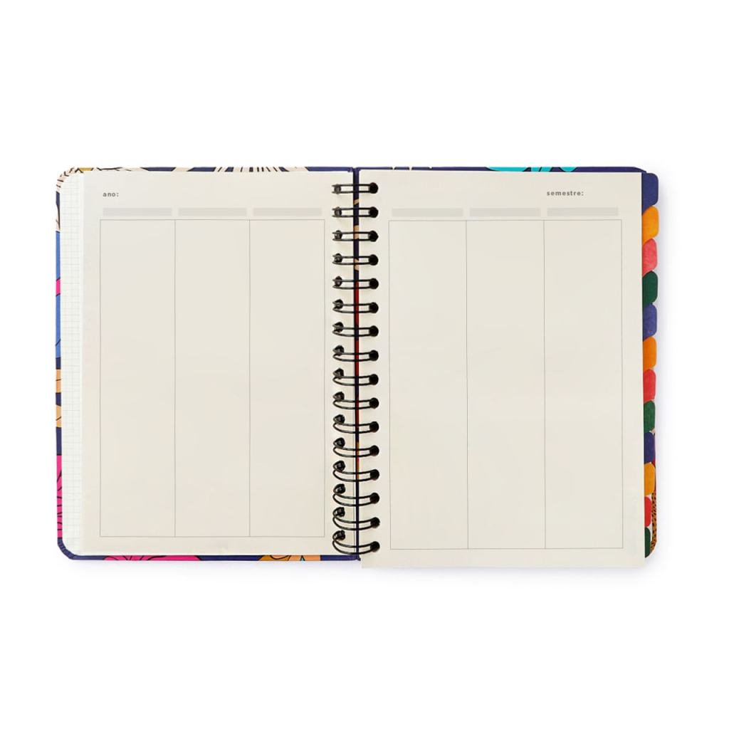 PLANNER PERMANENTE WIRE-O BOSSA NOVA SEMANAL NOTAS A5 BOEMIA