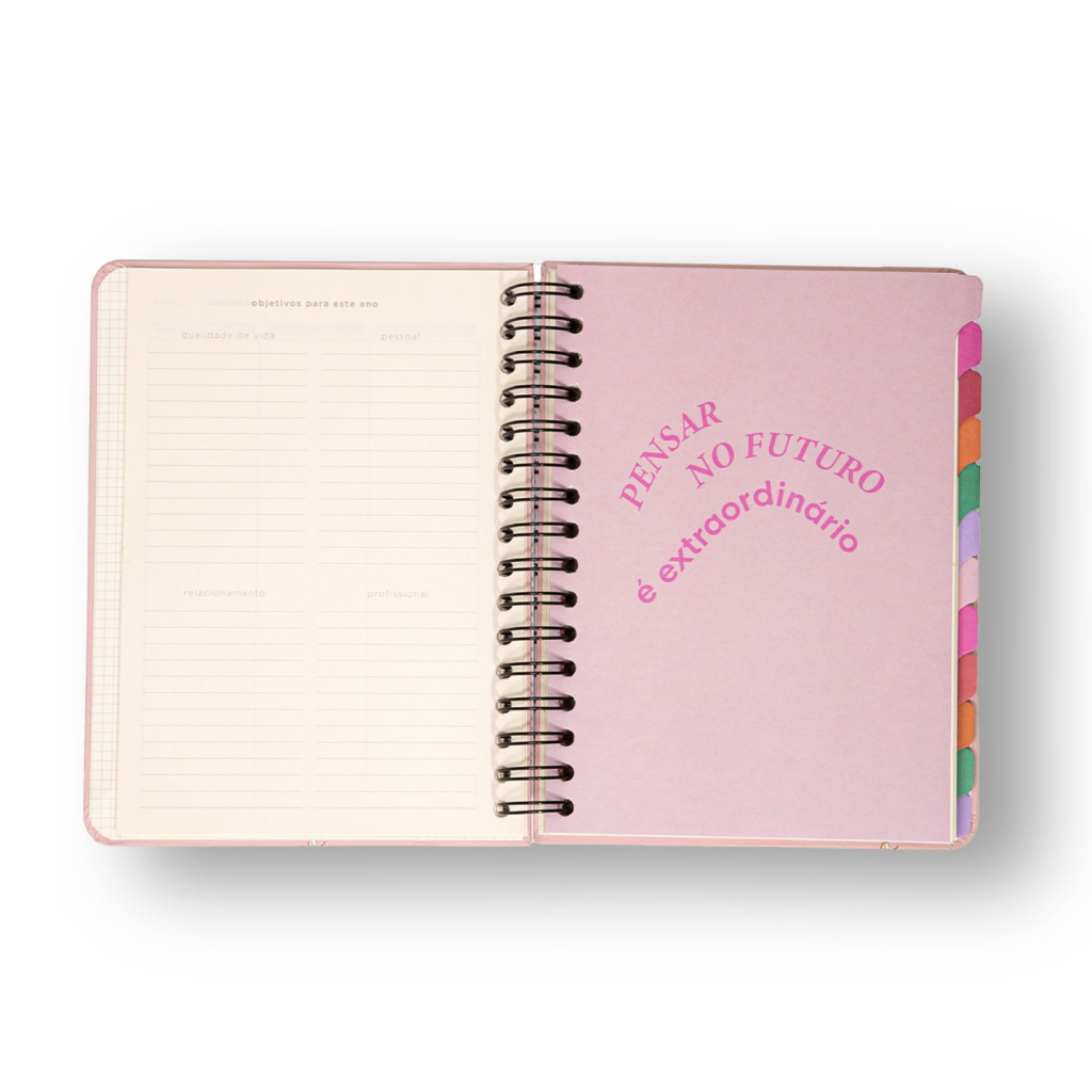 PLANNER PERMANENTE WIRE-O MELISSA SEMANAL NOTAS A5 CASINHA DAS ABELHAS