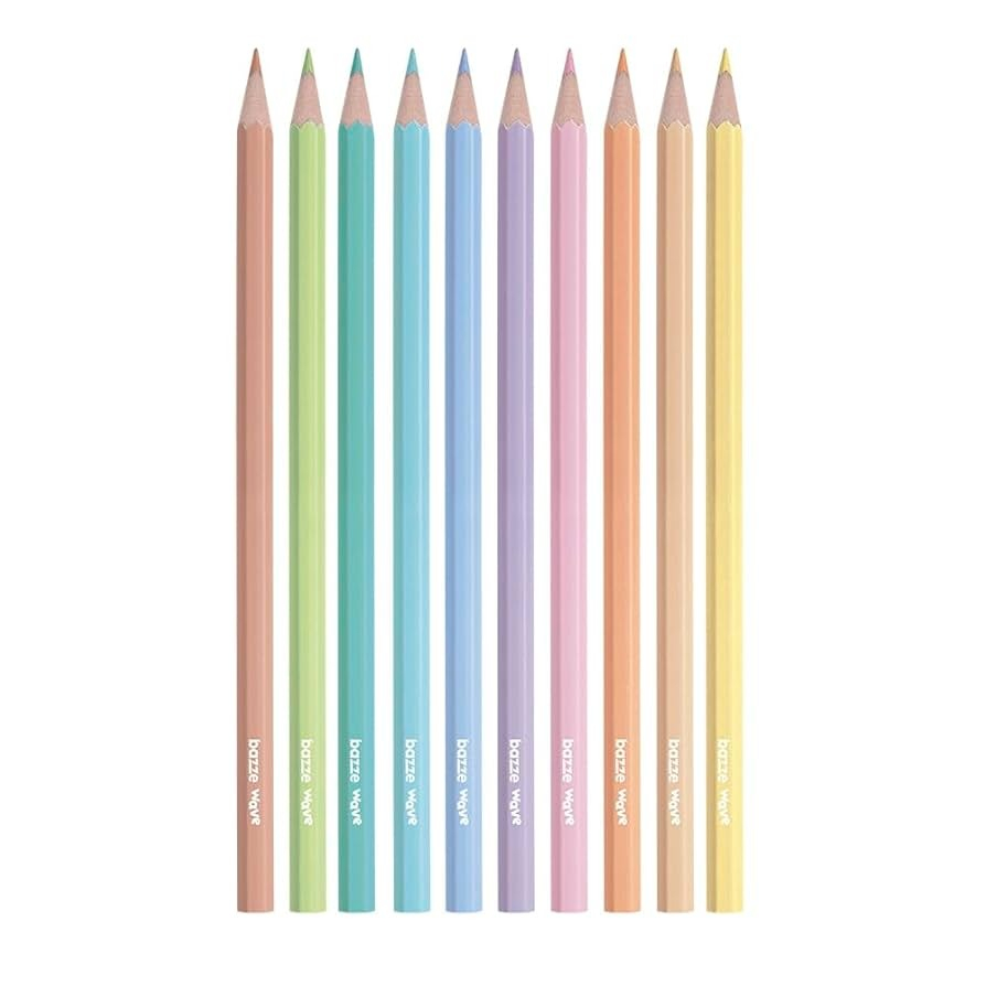 LAPIS COR BAZZE WAVE PASTEL - 10 CORES