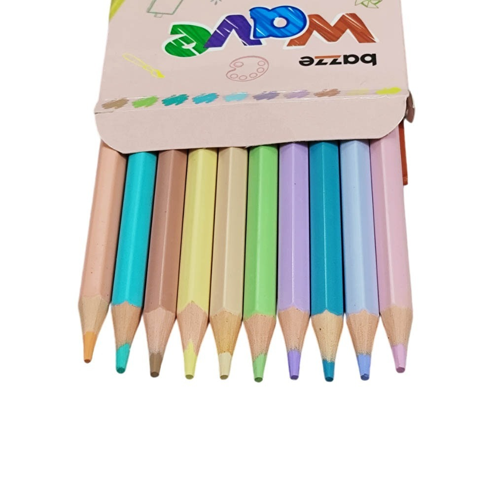 LAPIS COR BAZZE WAVE PASTEL - 10 CORES