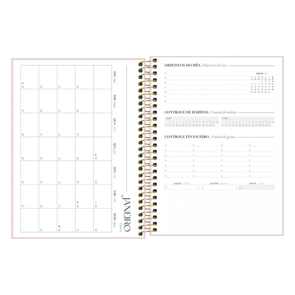 AGENDA ESPIRAL VANILLA M7