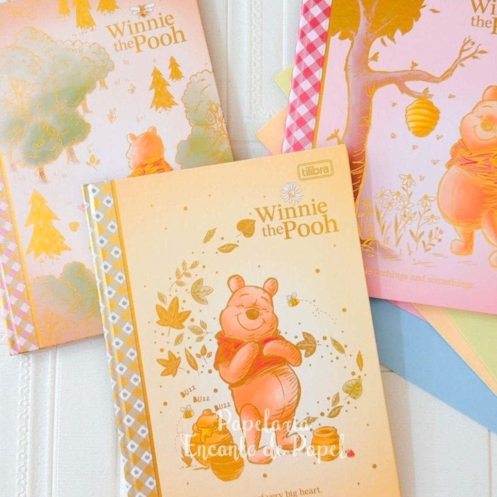 CADERNO LUXO COLEGIAL POOH 80F