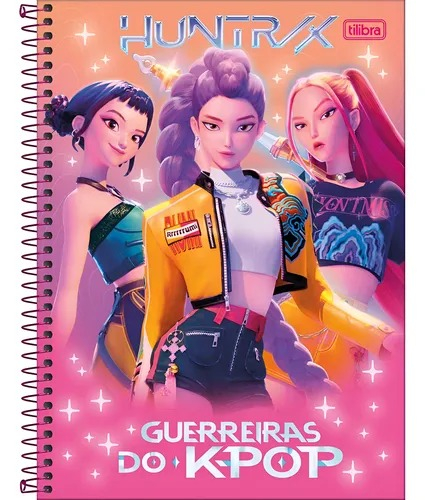CADERNO UNIVERSITÁRIO GUERREIRAS KPOP 1M 80F