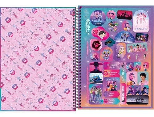 CADERNO UNIVERSITÁRIO GUERREIRAS KPOP 1M 80F