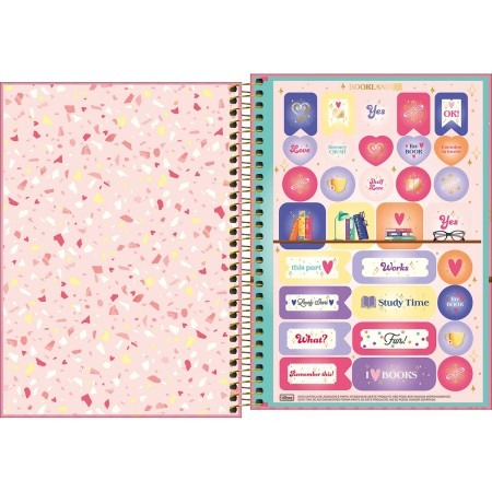CADERNO ESPIRAL 1/4 BOOKLAND 80F