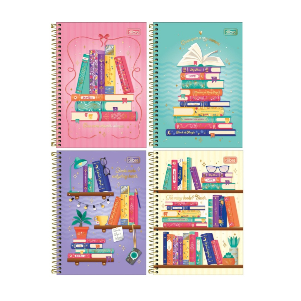 CADERNO ESPIRAL 1/4 BOOKLAND 80F