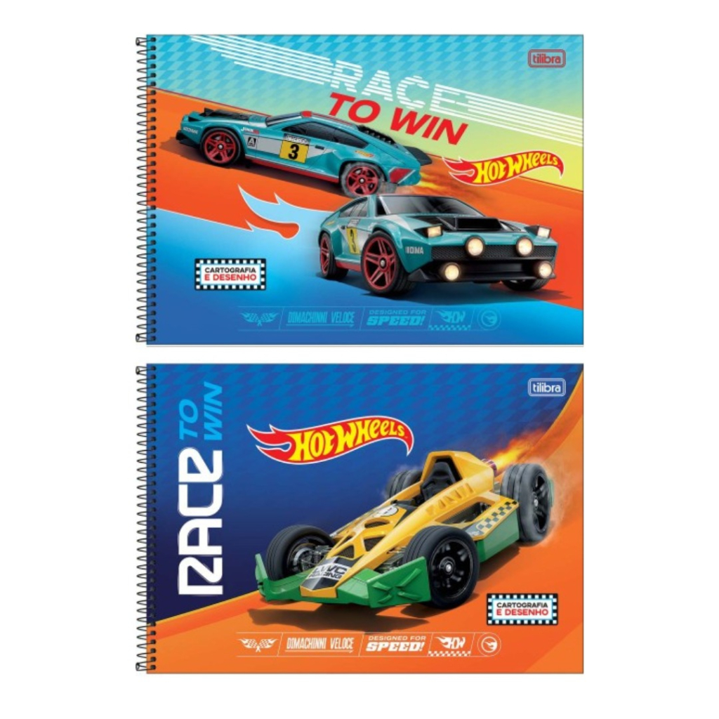 CADERNO CARTOGRAFIA HOT WHEELS 80F
