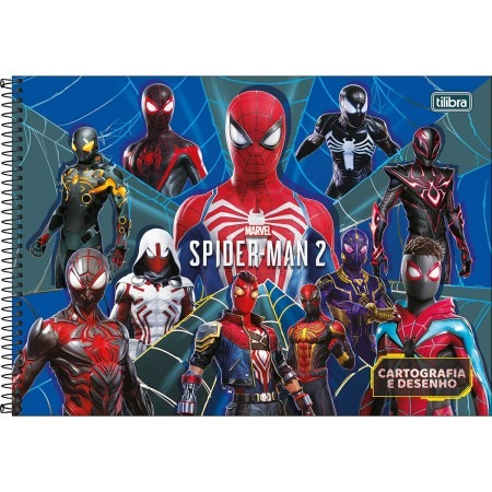 CADERNO CARTOGRAFIA SPIDER GAME 80F