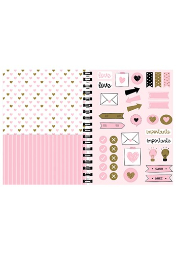 CADERNO COLLEGE BLACK HEART CAPA DURA 80FLS (170X235MM) MOLIN
