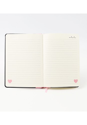 CADERNO LOVESKINE BLACK HEART CAPA DURA 96FLS (142X205MM)