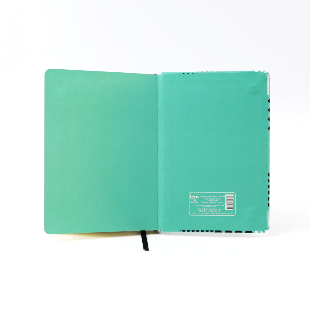 CADERNO LOVESKINE GREEN DOTS CAPA DURA 96FLS (142X205MM)
