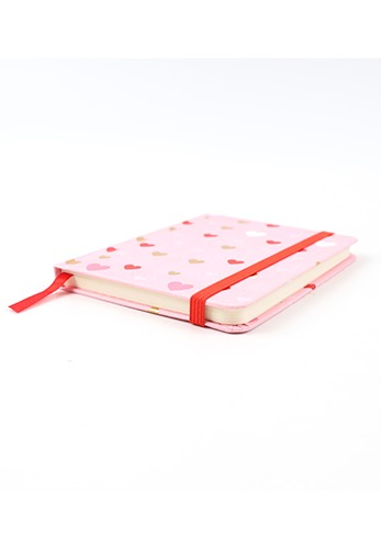 CADERNO LOVESKINE PINK HEART CAPA DURA 96FLS (142X205MM)