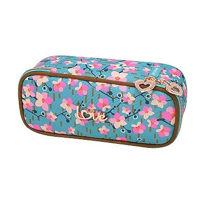 ESTOJO LOVE SAKURA RETANGULAR (21,5X9X7CM)