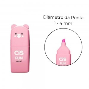 MARCA TEXTO CIS FUN EST C/6 PASTEL