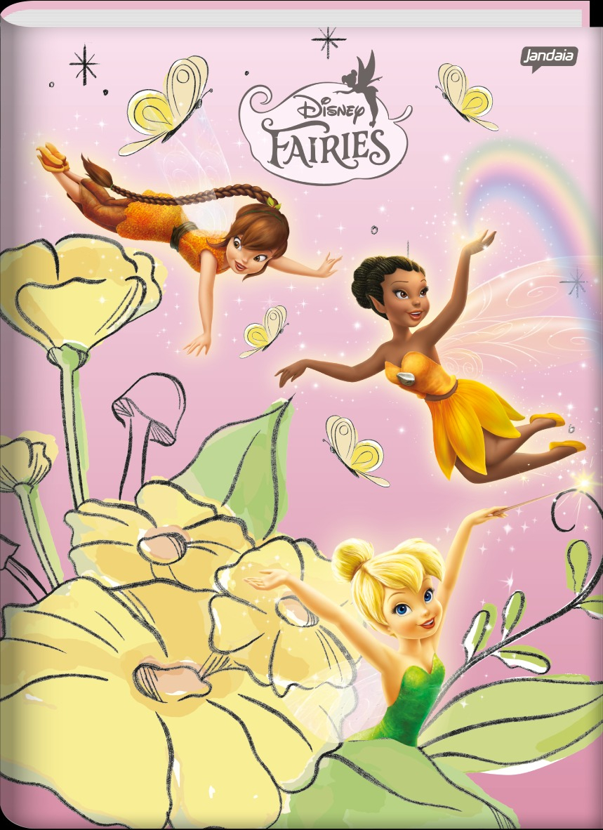 CADERNO BROCHURA 1/1 80FLS FADAS DISNEY