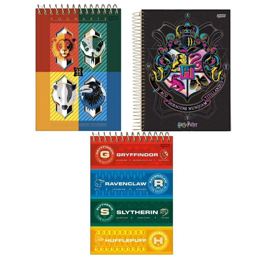 CADERNO ESPIRAL 1/4 80FLS HARRY POTTER