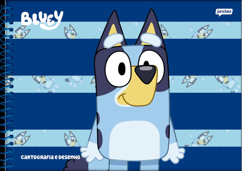CADERNO ESPIRAL CARTOGRAFIA DESENHO 80FLS BLUEY