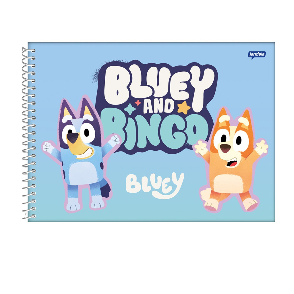 CADERNO ESPIRAL CARTOGRAFIA DESENHO 80FLS BLUEY