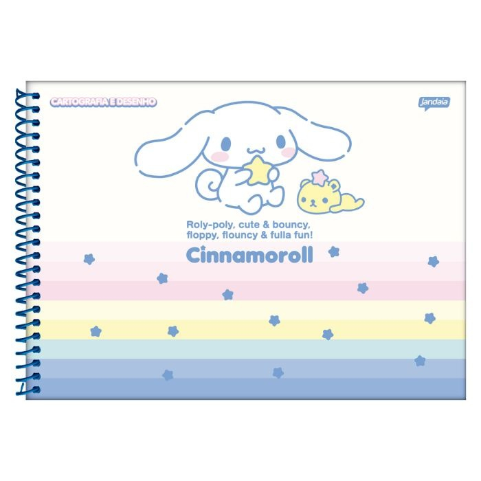 CADERNO CARTOGRAFIA DESENHO 80FLS CINNAMONROLL