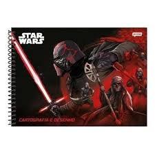 CADERNO ESPIRAL CARTOGRAFIA DESENHO 80FLS STAR WARS