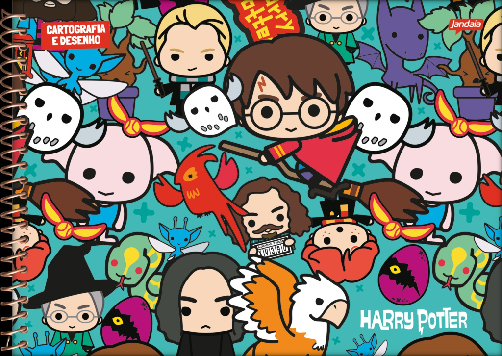 CADERNO ESPIRAL CARTOGRAFIA DESENHO 96FLS HARRY POTTER